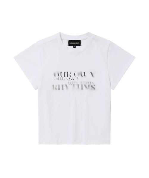 Soft slim graphic T-shirt - WHITE