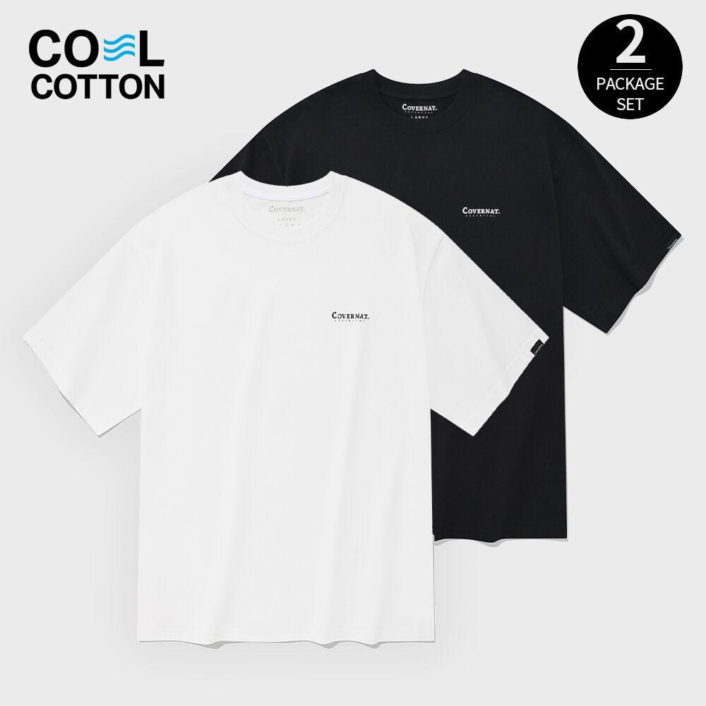 [24SS] 쿨 코튼 2-PACK 티셔츠 - 블랙+화이트