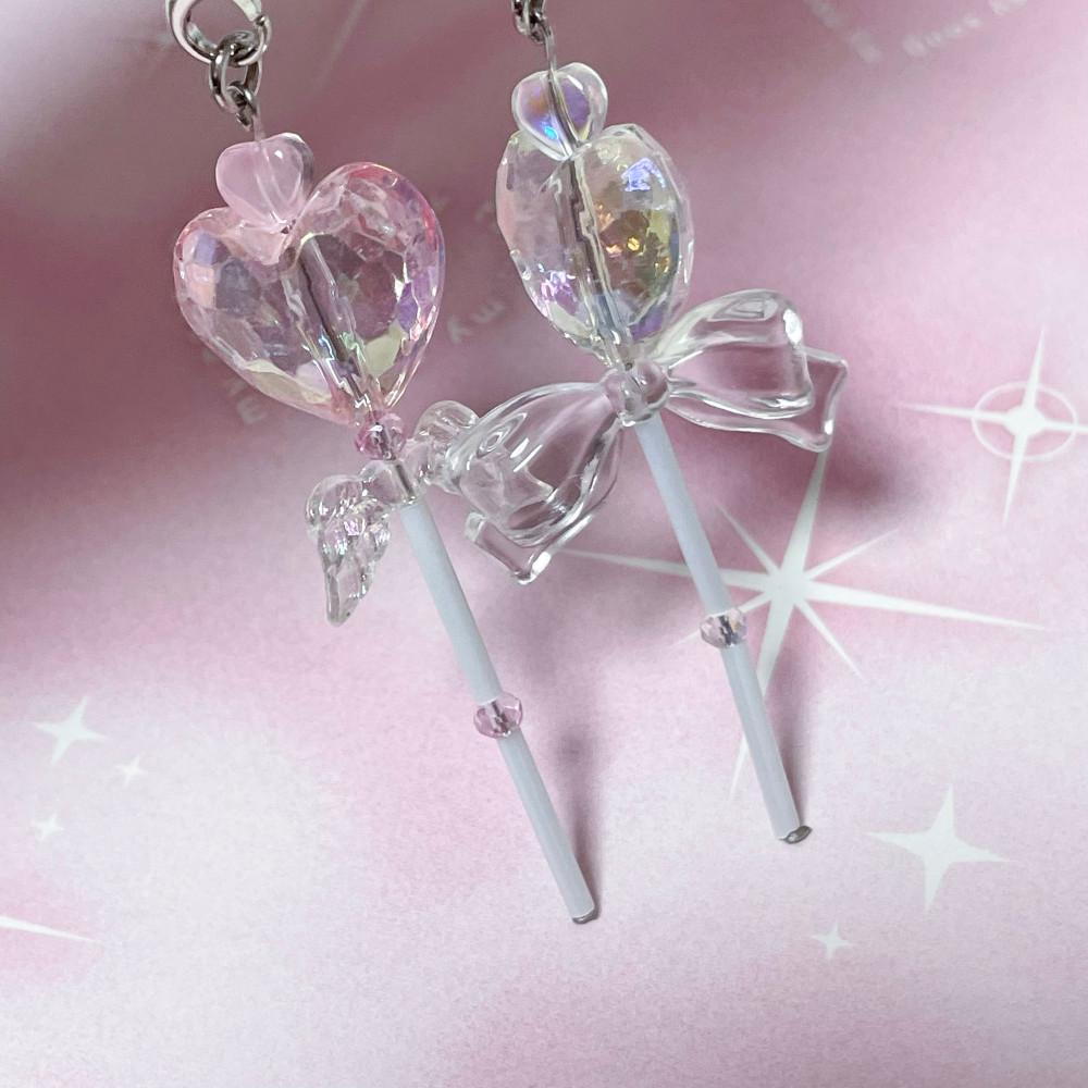 비즈키링 ver86 love magic stick beaded keyring 2colors 사랑의 요술봉 비즈키링 [렛채스튜디오]