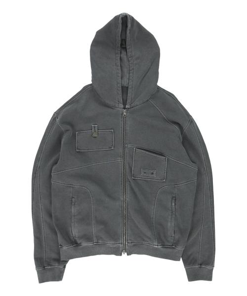 TCM multi hooded zip-up (charcoal)
