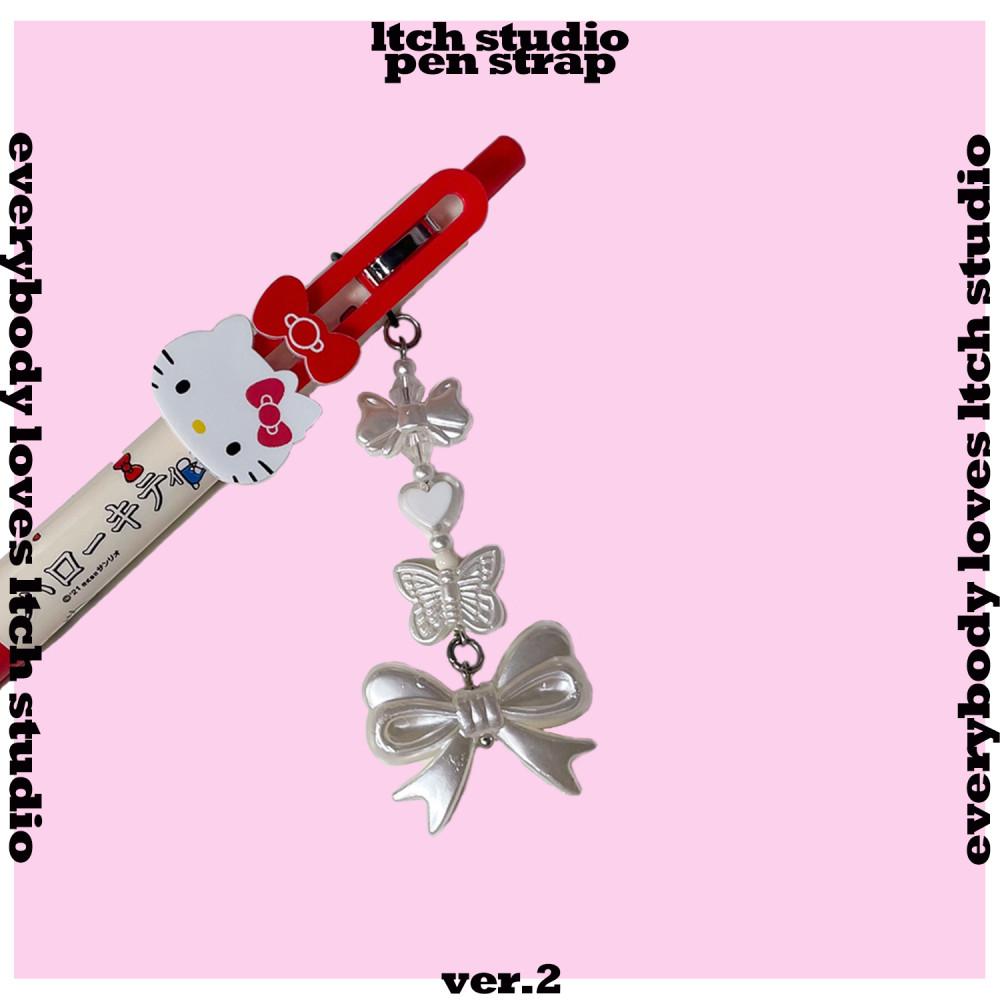 펜스트랩 ver2 pearl beaded pen strap [렛채스튜디오]