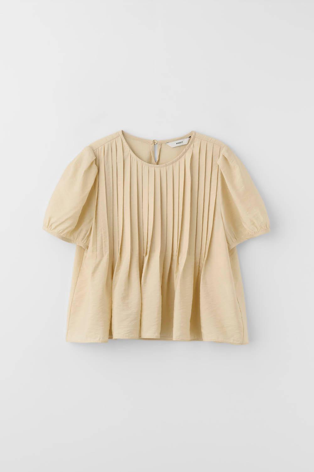 [6/23예약배송]G Tuck Detail Viscose Blouse_Beige