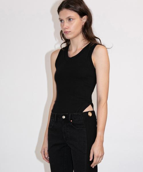 433 SLEEVELESS(BLACK)