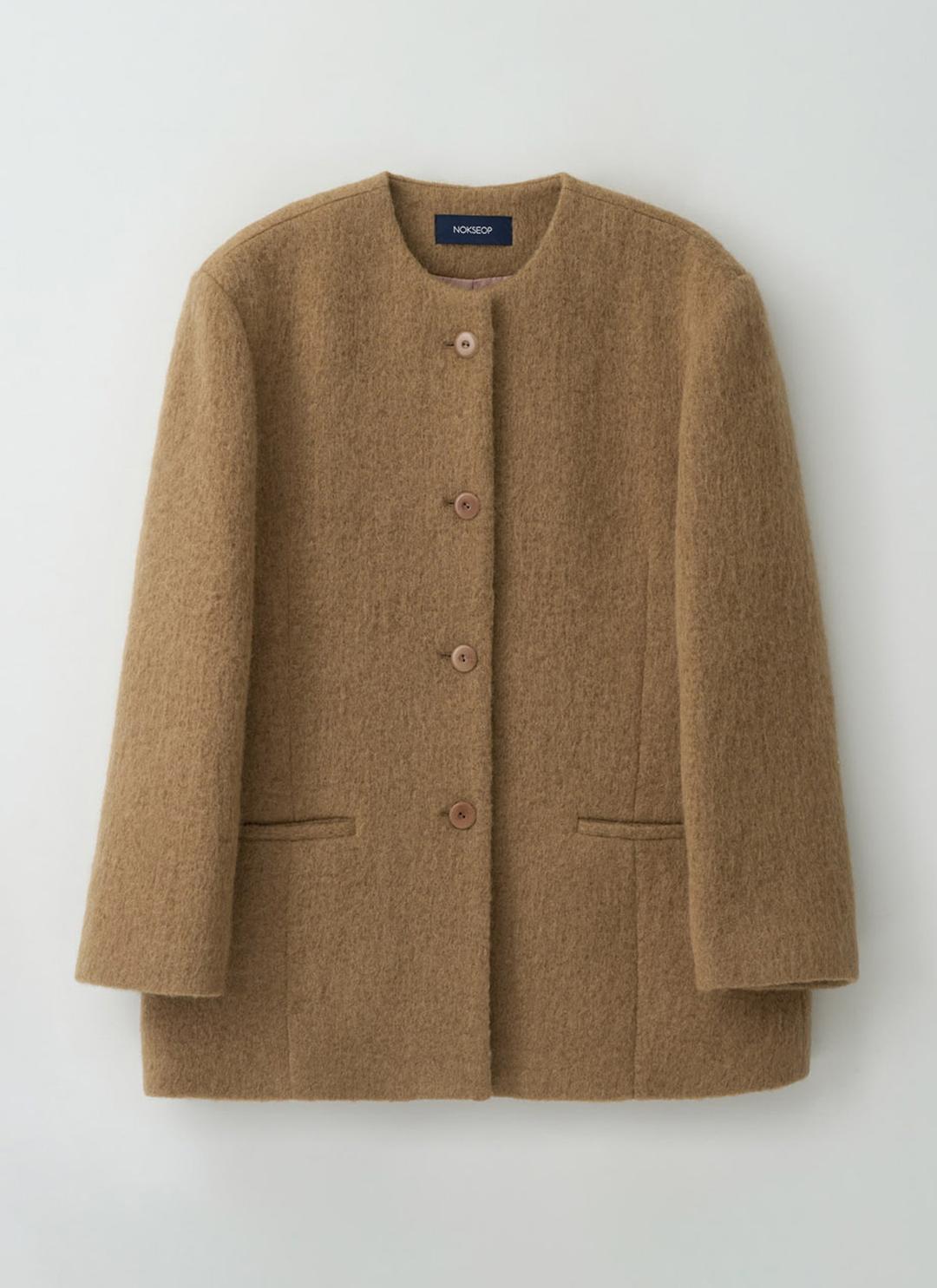 [3차 리오더] Alpaca blend half coat_camel