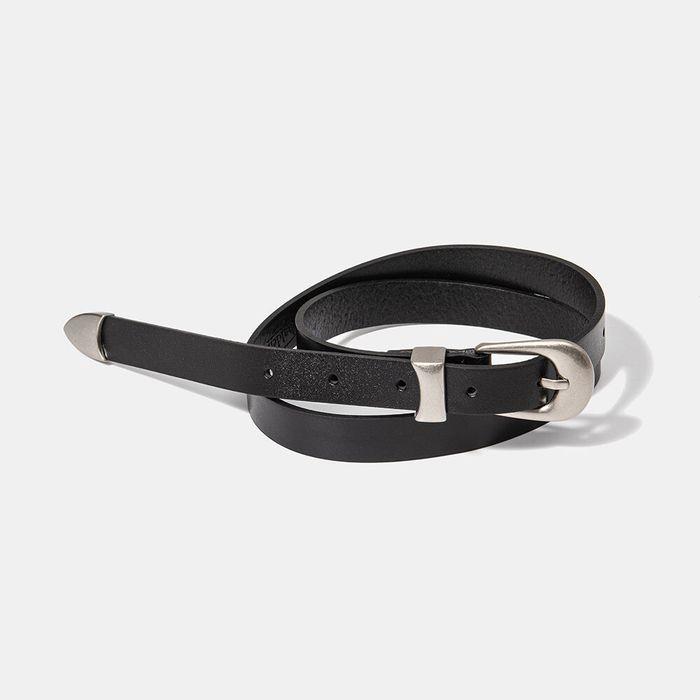 (W) western cowhide leather belt (T002_black)