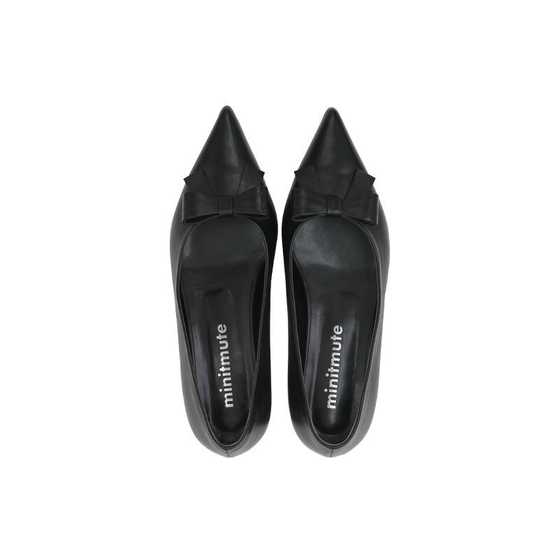 ribbon retto shoes - black