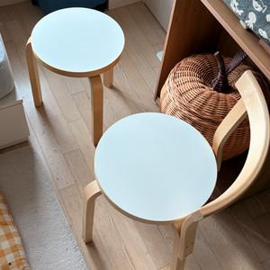 아르텍 체어 68, 스툴 60 (버치/화이트 라미네이트)