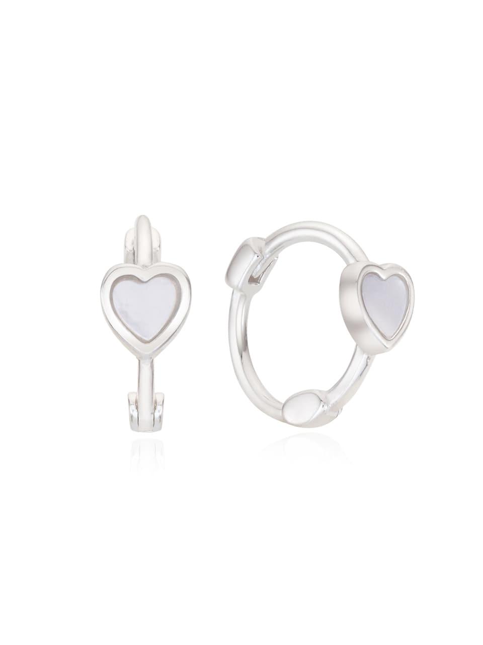 petit heart nacre earring