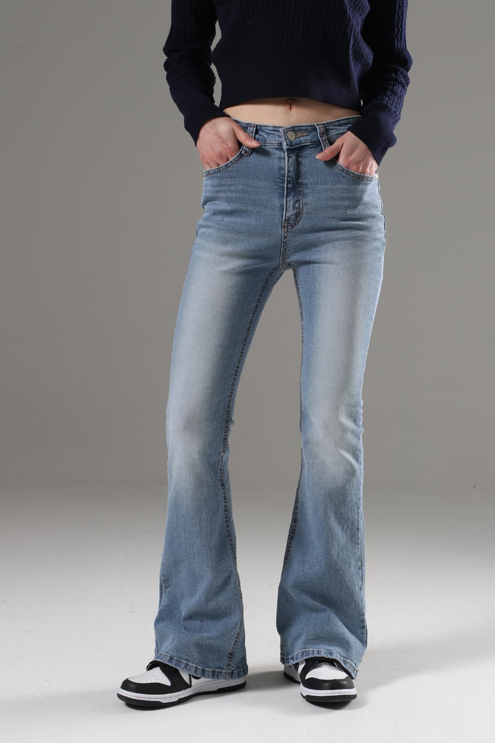 [NEW]클루르 브러쉬 워싱 스판 부츠컷 데님 팬츠