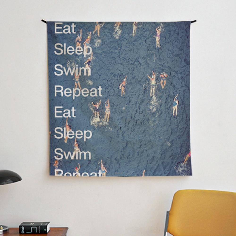 어번던스 swimming 01 행잉 패브릭포스터(3size) 태피스트리 인테리어 가리개커튼