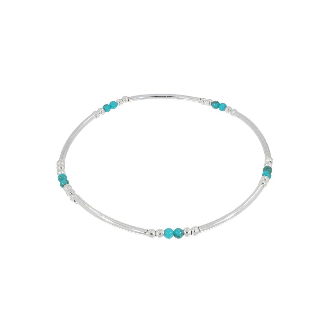 은 볼 파이프 원석 팔찌