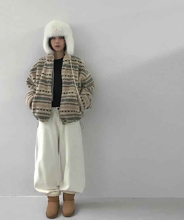 데일리쥬 썬더 노르딕 양털 집업 점퍼