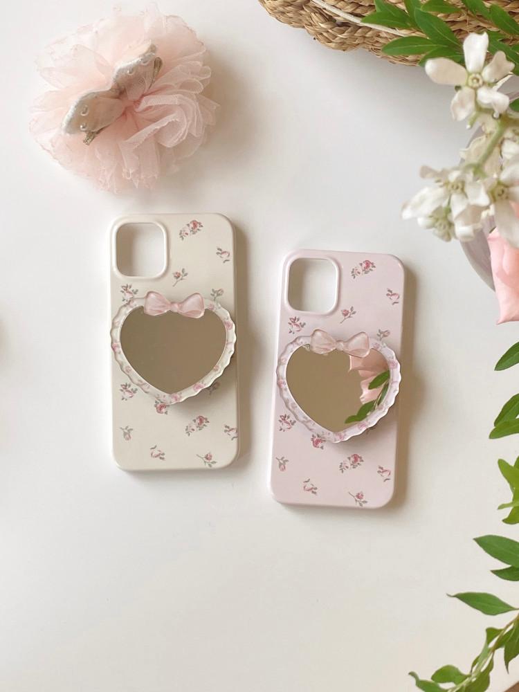 쁘띠플라워 유광 하드 꽃 케이스 (2 color)