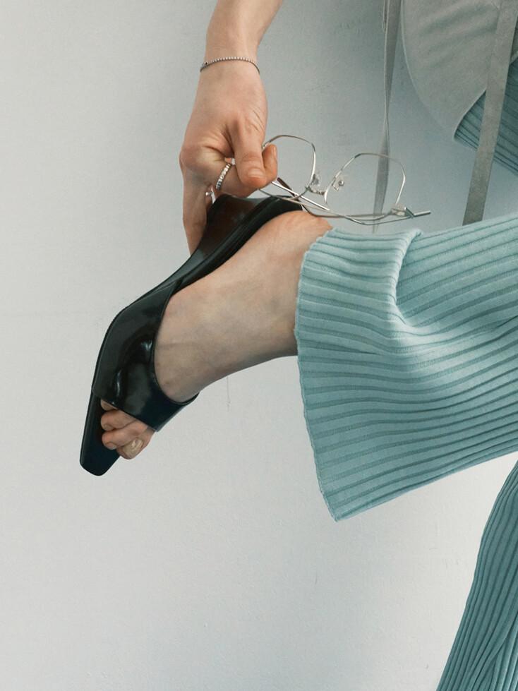 Lita 리타 클린실루엣 웨지힐 뮬 - 4colors l 5cm (3cm 굽변경 가능)