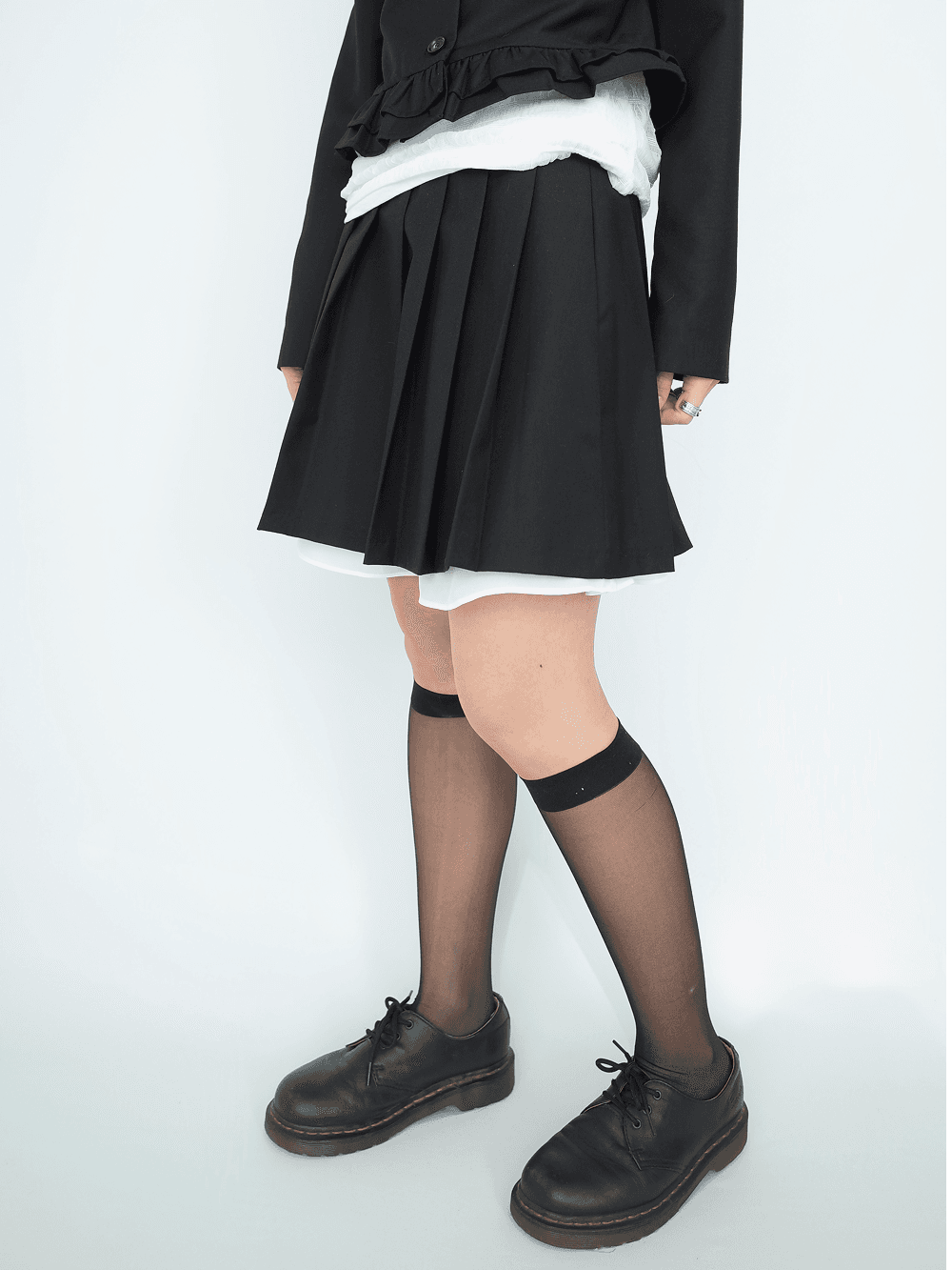 치리리 coy double pleats mini skirts 코이 더블 플리츠 미니 스커트