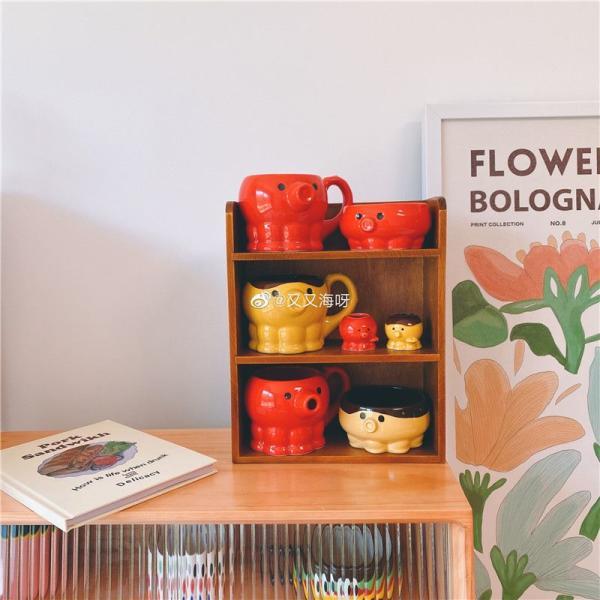 문어시리얼볼 요거트볼 문어그릇 세라믹 손잡이 머그컵