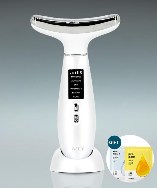 넥케어 갈바닉 괄사 마사지기 EMS 홈케어 피부 뷰티디바이스 관리기 INC-30