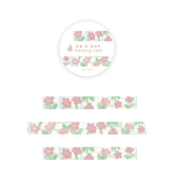 분홍 꽃 정원 masking tape