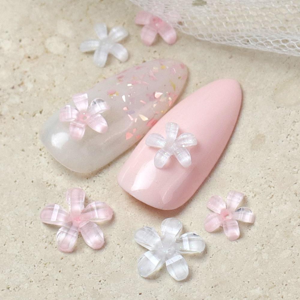 컬러 벚꽃 네일파츠 5개입 (봄네일 꽃잎) 셀프 네일아트재료