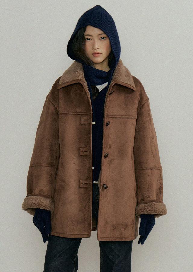 wool shearling mustang coat-brown(1월 27일 이후 순차발송)