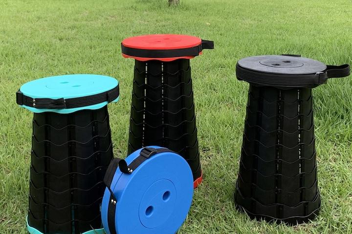 1+1 휴대용 자바라 의자 접이식 캠핑 차박 낚시 야외 간이 보조 피크닉 백패킹 플라스틱