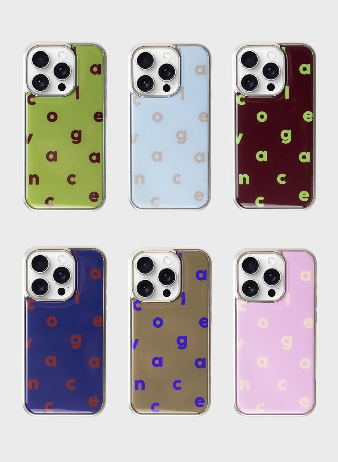 Logo Alphabet Color Silver Epoxy Case (6color)