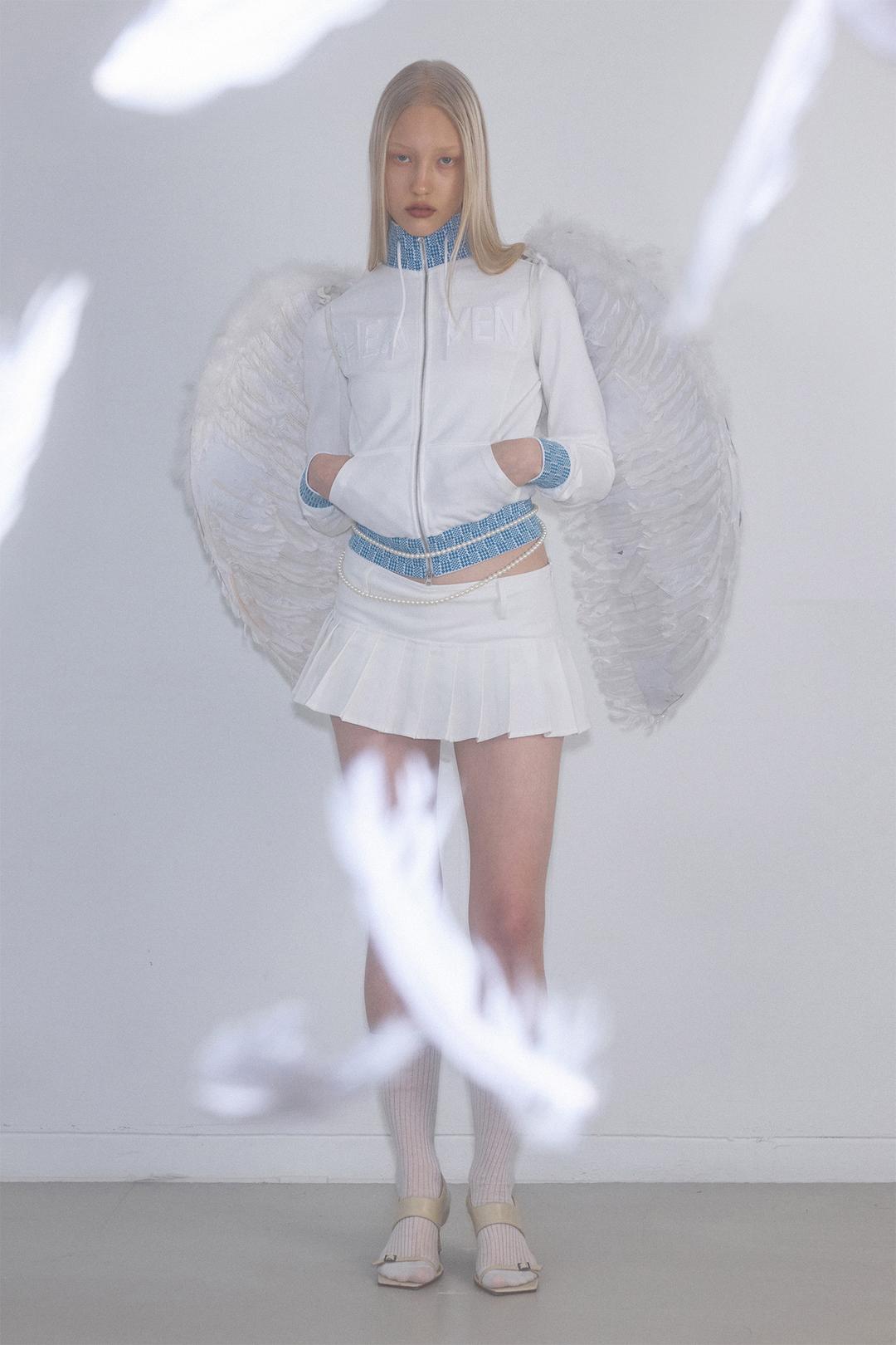 Heavenly Gingham Track Jacket White