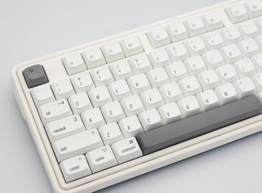 페블온 퓨어 사과 맥 애플 레트로 XDA 키캡 화이트 레오폴드 한성 키보드 (124키)