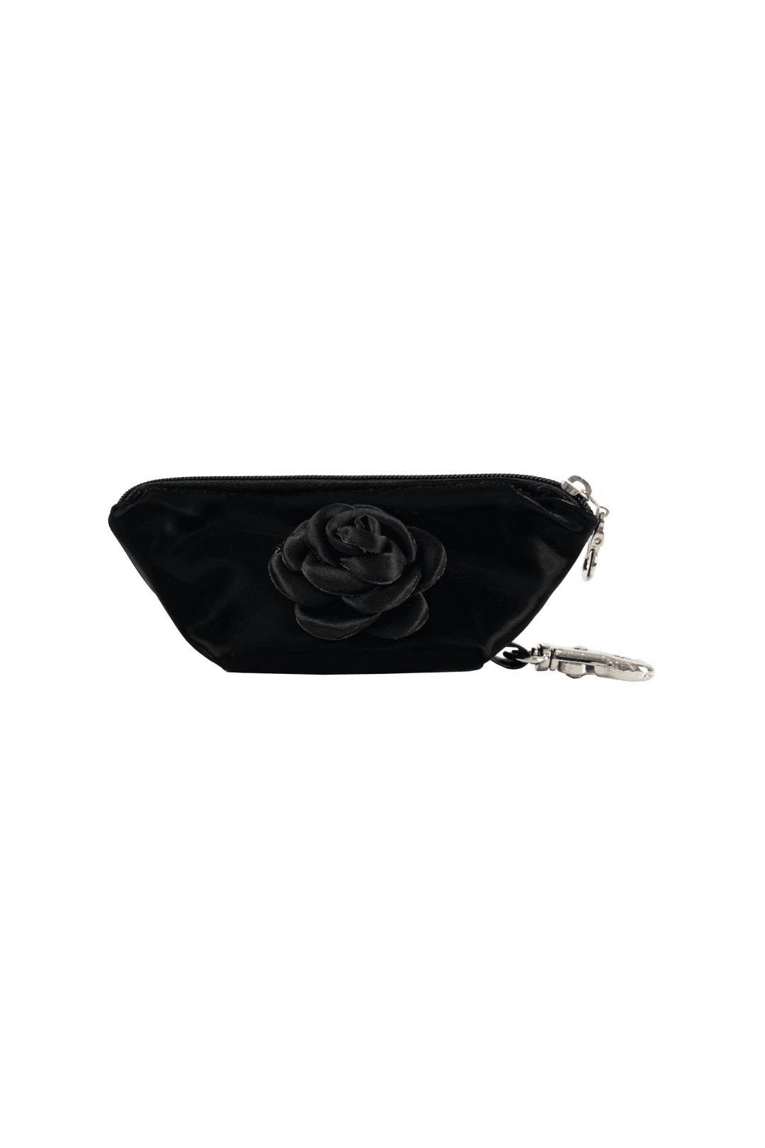 Rose mini keyring pouch_black