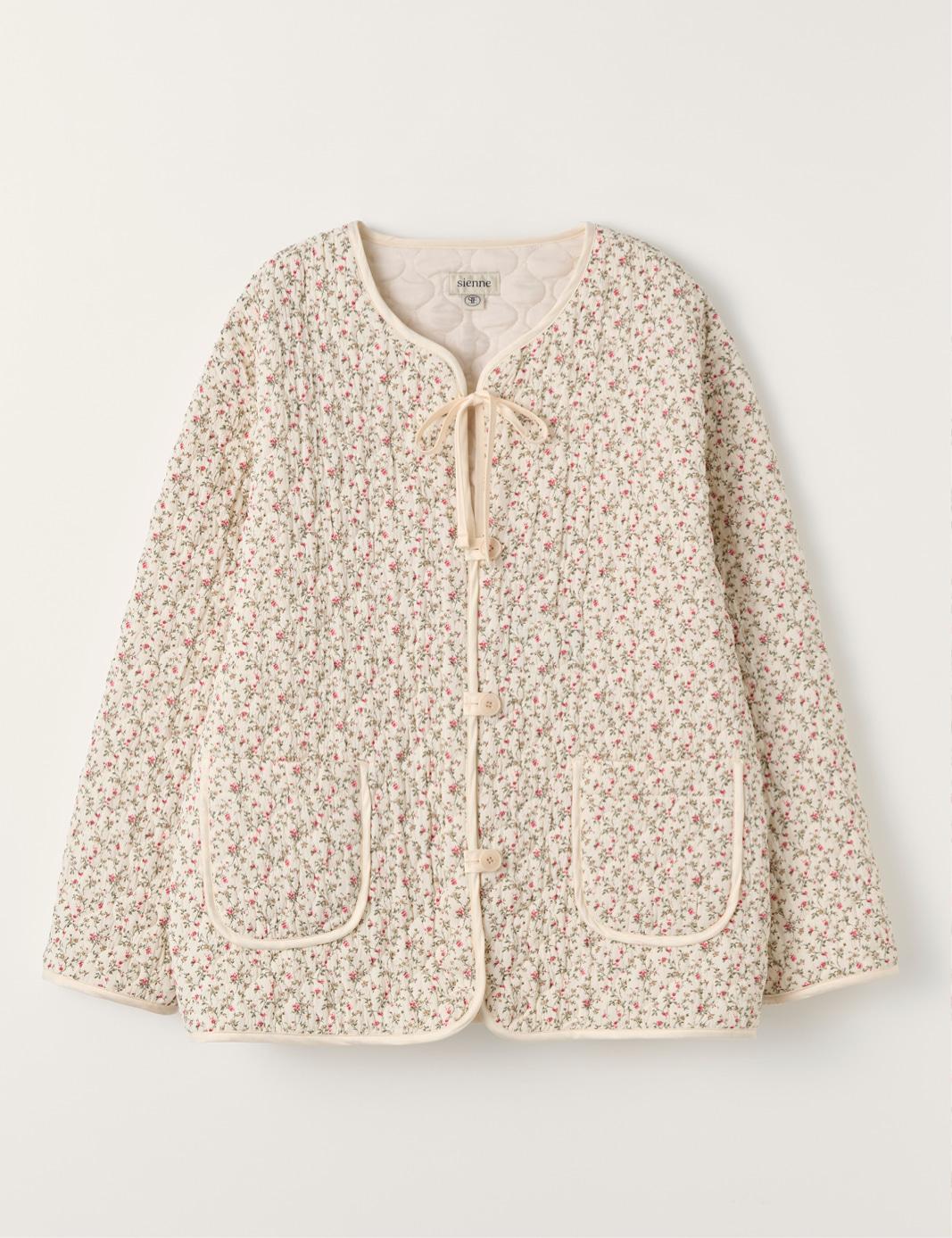 Violette Quilted Cardigan (Ivory)