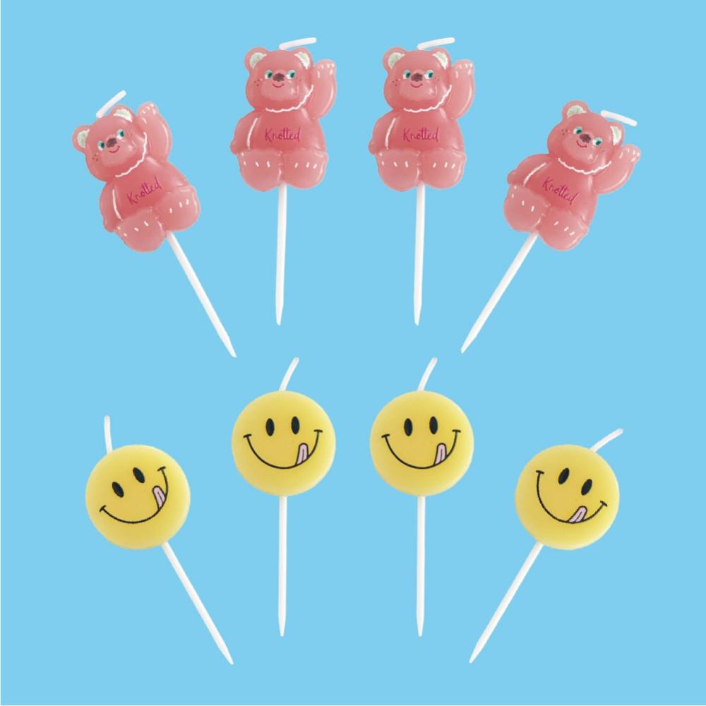 노티드 케이크캔들 (스마일/슈가베어)