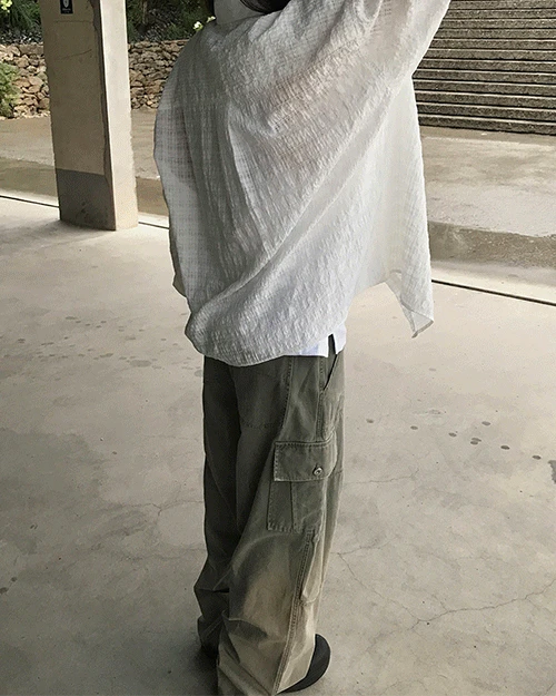 [unisex] 빈티지 테이퍼드 카고 팬츠