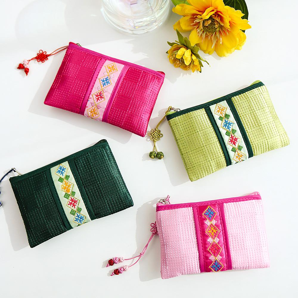 깜찍이 누비 수사각 동전지갑 전통 기념품 추석 설날 명절 외국인 선물