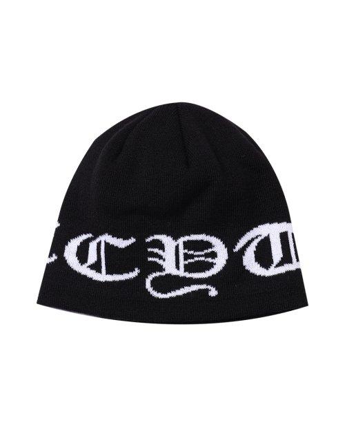 Lettering Jacquard Beanie_[Black]