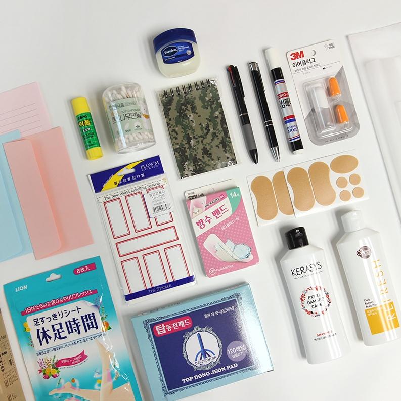 갓샵 논산 훈련소 군 입대 군대 준비물 21종 세트 [반입가능 육군 군인 필수 선물 용품 군입대 가기전 남친 남자친구 아들 입영 군용 입대시 세면용품 입대전 입소 필수품 시즌2]