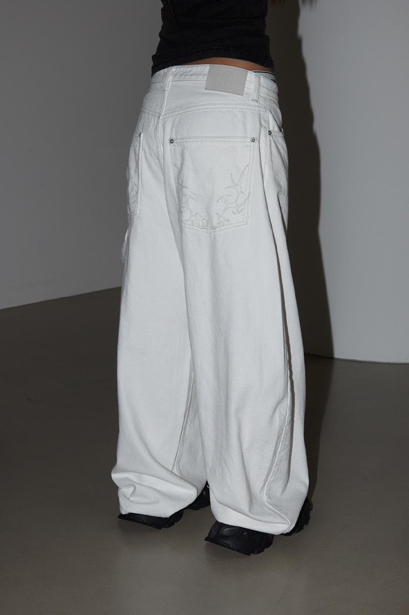FLAME! BACK POCKET COTTON PANTS
