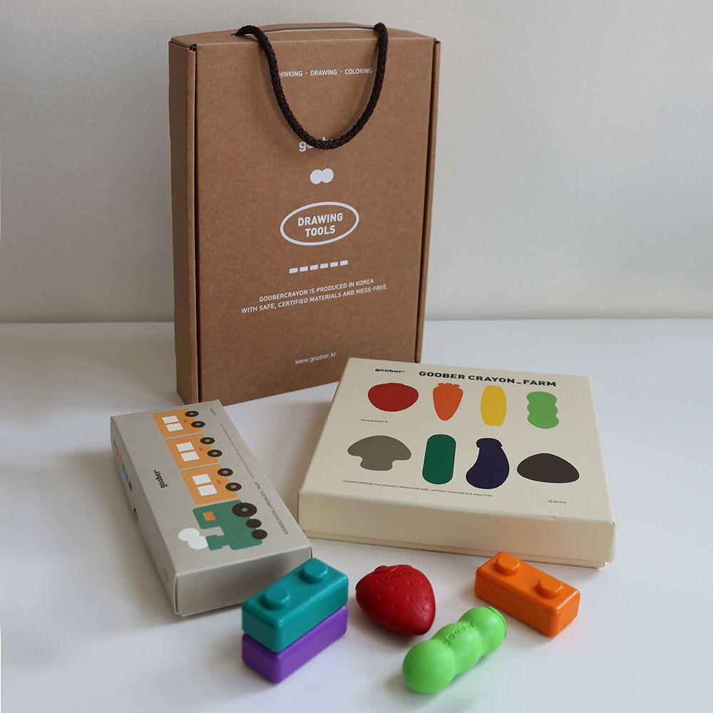 구버선물세트 팜 점보블록 크레용 set