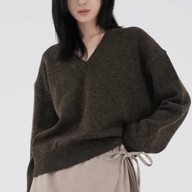 [8 color/울] 파엘 베이직 브이넥 니트