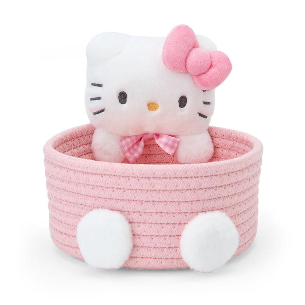산리오 SANRIO 헬로키티 마스코트 로프 바스켓 바구니 M