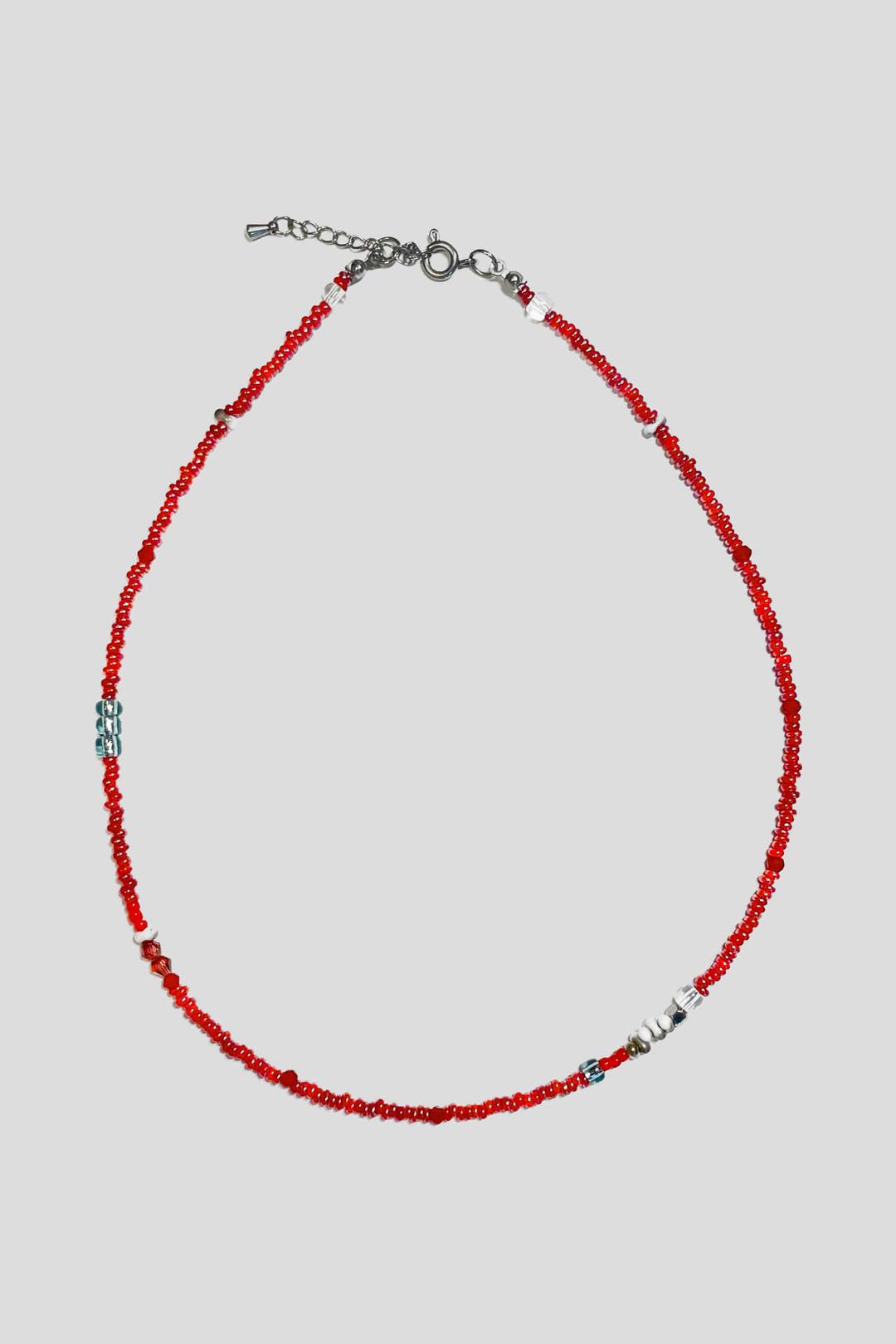 RED Necklace 원석 비즈 목걸이