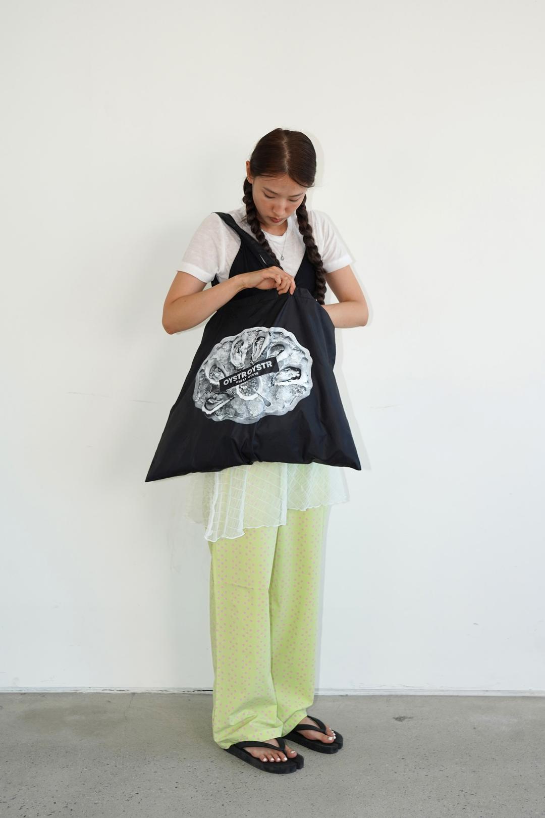 Oyster Nylon Shopper Bag Black