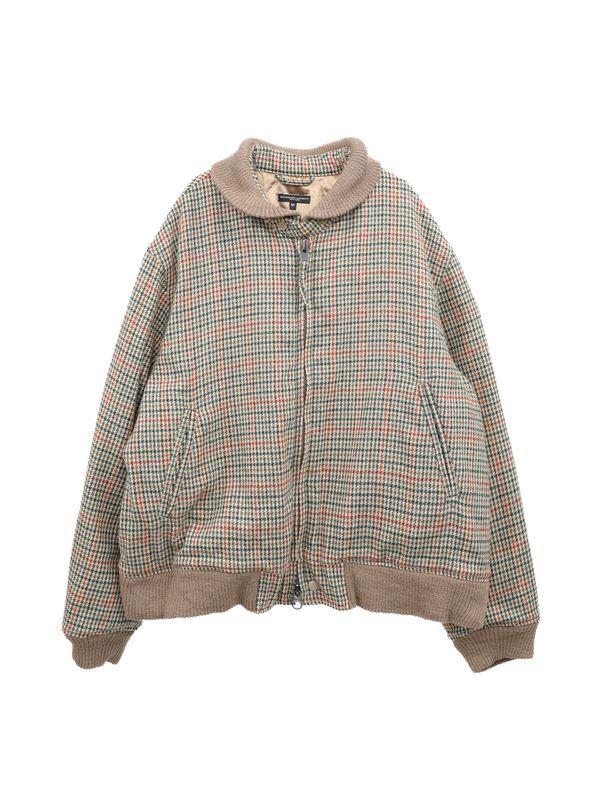 체크 패턴 봄버 자켓
