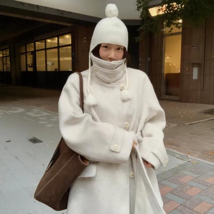 [29CM 단독] 바레아 로브 울 하프 코트_Oatmeal