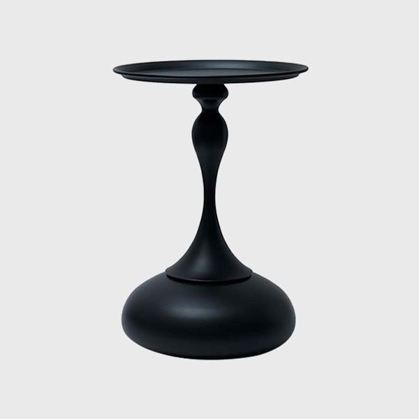 Vienna Matt Black Metal Side Table (DAUST87)