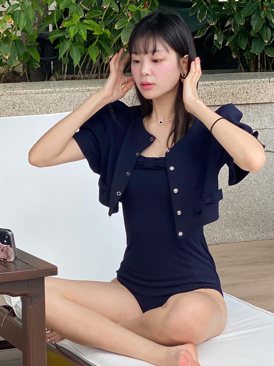 Blooming Ribbon Cardigan Swimwear