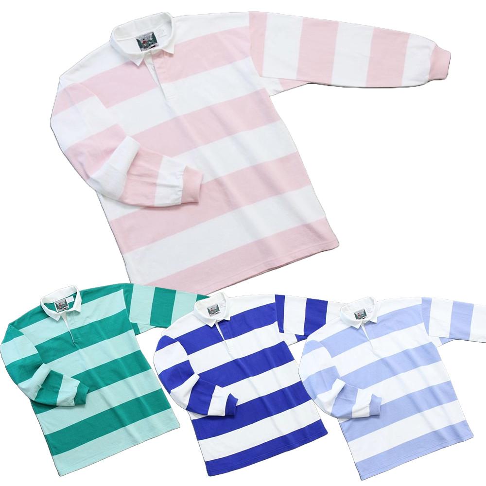 콜롬비아니트 럭비셔츠 후프 스트라이프 남녀공용