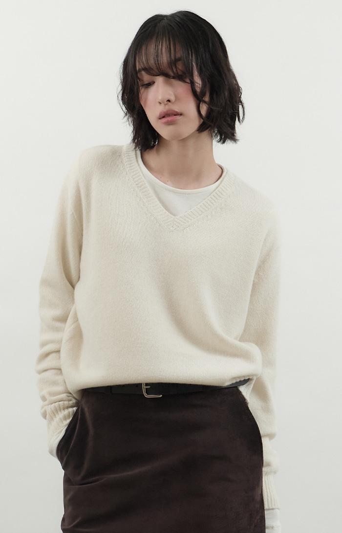 Wool and Cashmere-blend Sweater_Ivory