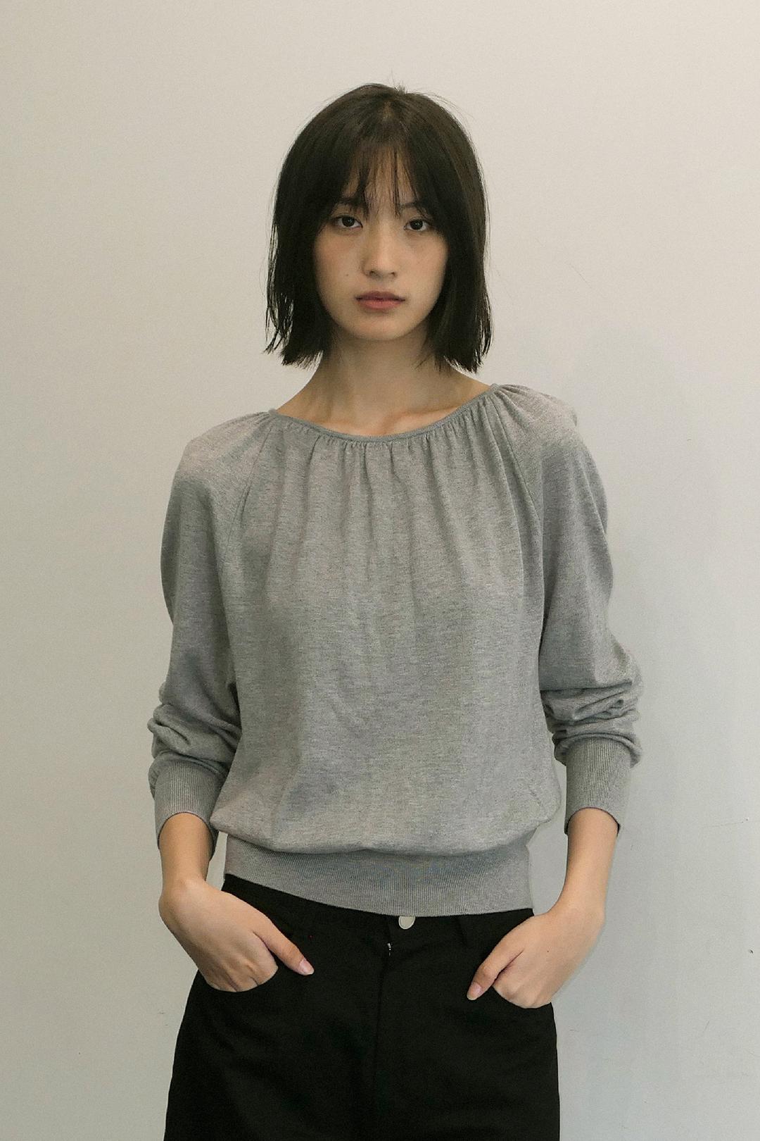 [2nd-order] Shirring knit (Grey)