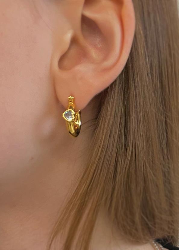 [티파니 착용] Heart baby earring