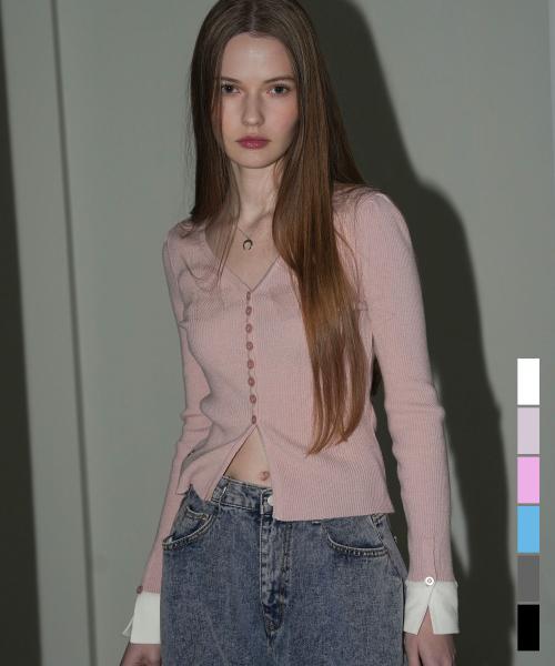 Tours V-neck Button Knit Cardigan - 6COL